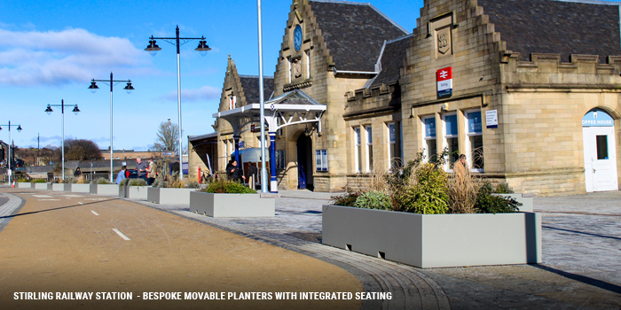 Movable Planters at Stirling station